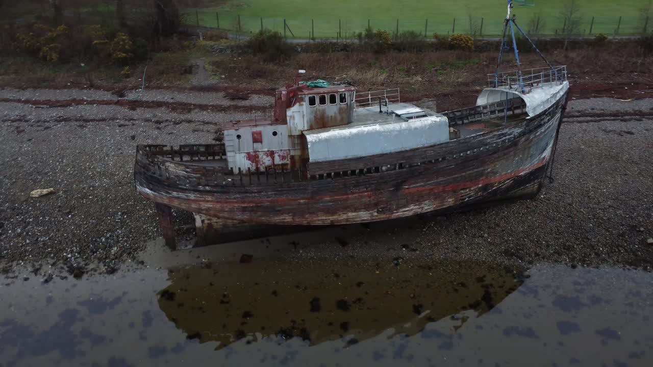 Old Boat of Caol or Corpach Shipwreck on the shores of Loch Linnhe - Fort William, Scotland