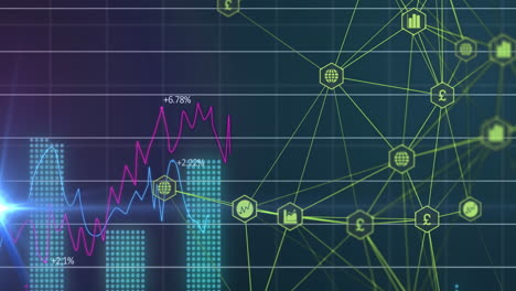 animation of network of connections over diagrams