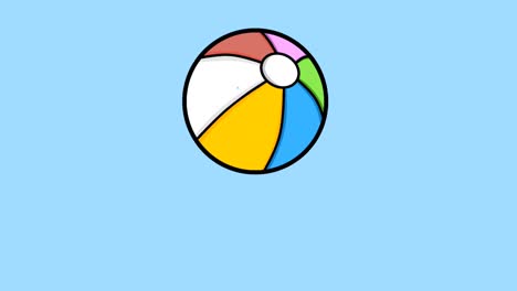 cartoon colorful bouncing beach ball logo animation video