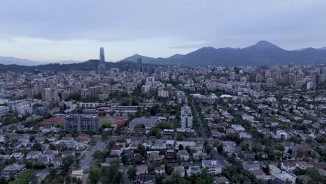 santiago de chile distrito financiero tiempo de lapso providencia en la mañana de invierno