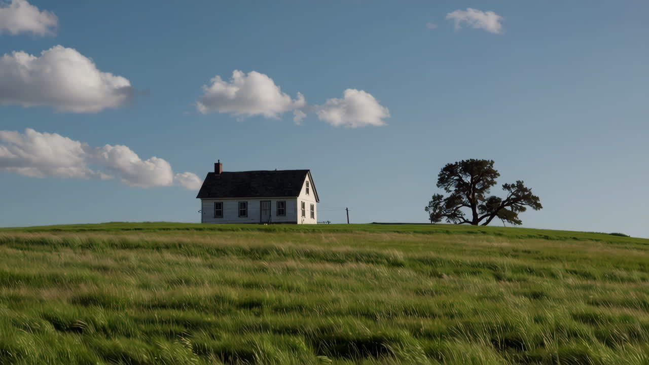 Abandoned Farmhouse in a Field