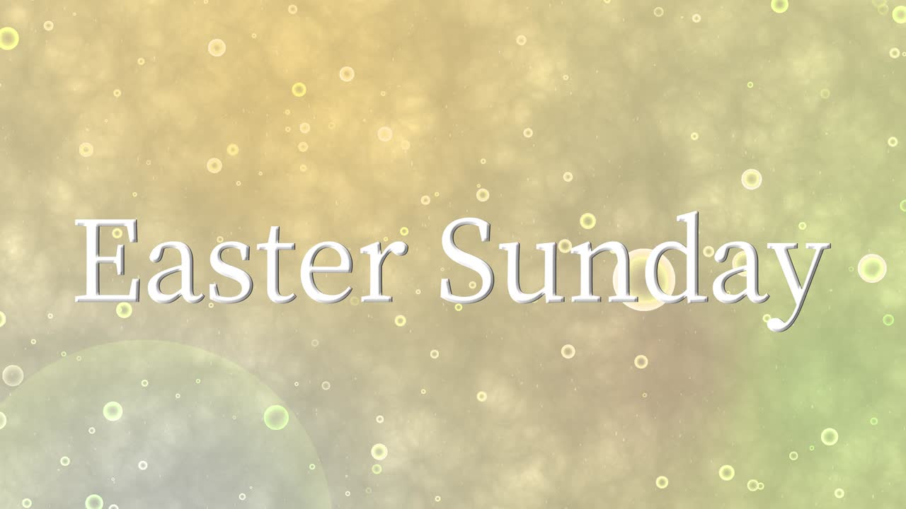 부활절 일요일 이벤트 텍스트 애니메이션 모션 그래픽