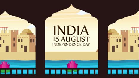 animación de letras del día de la independencia de la india