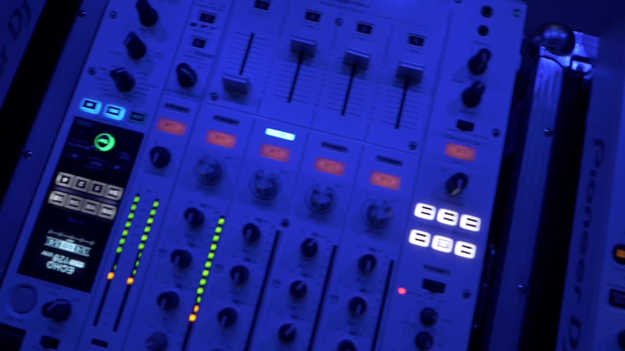 DJs Controllers In The Blue Light