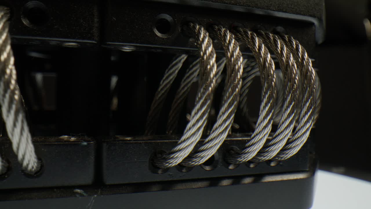 A spring with macro video close up moving in a circle.