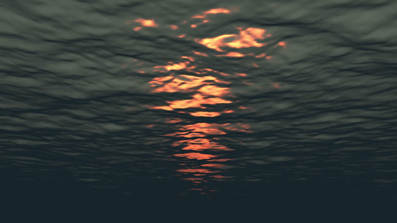 luz incandescente bajo el agua