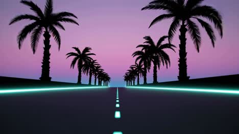 retro road trip sunset