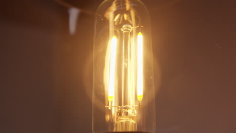 close-up bulb switching on and changing brightness