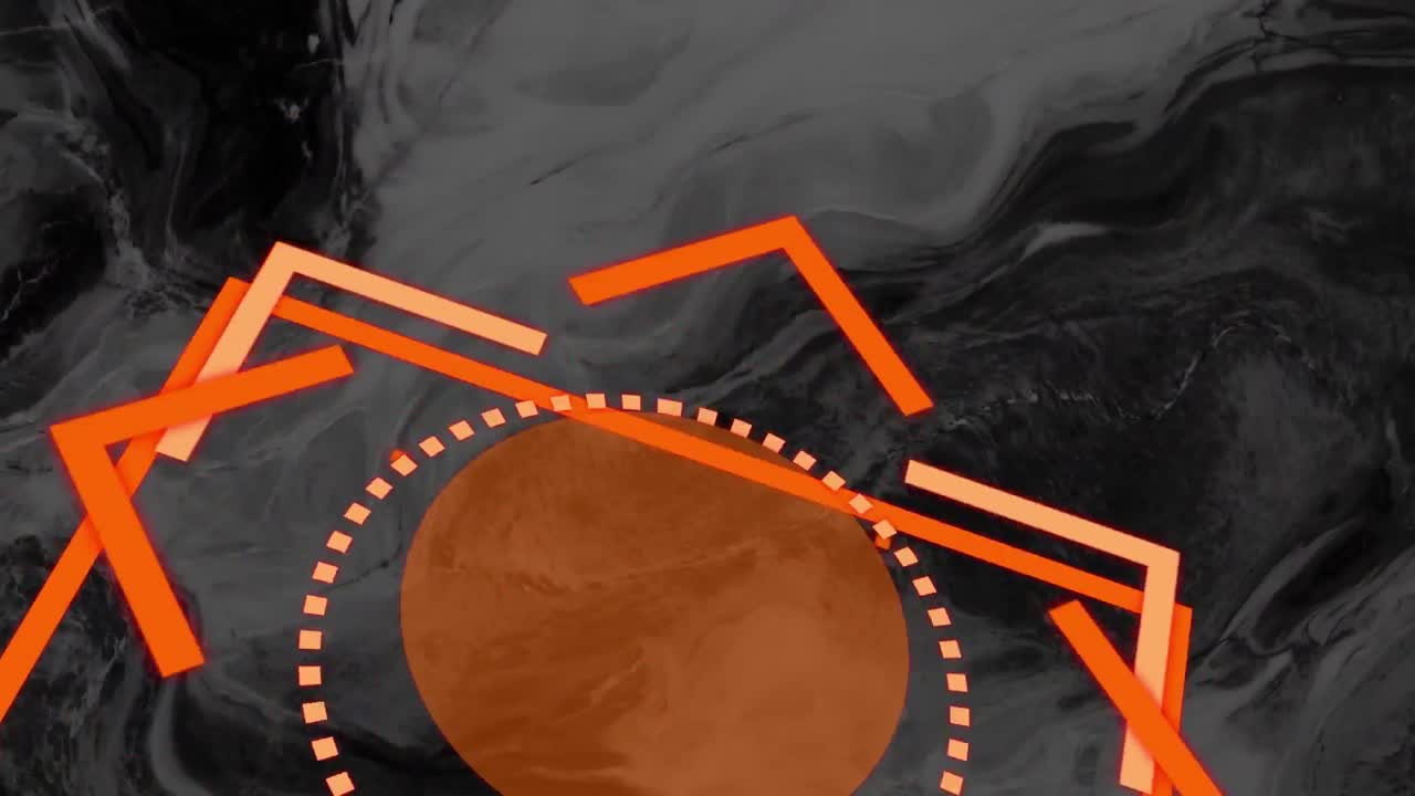 animación de formas en movimiento sobre fondo negro