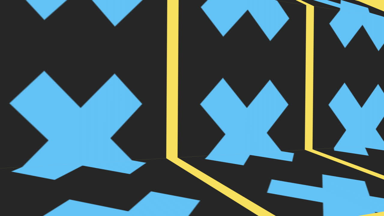 어두운 배경 에 격자 패턴 으로 배열 된 추상적 인 십자가