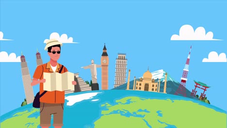 travel at monuments of the world and tourist in earth planet