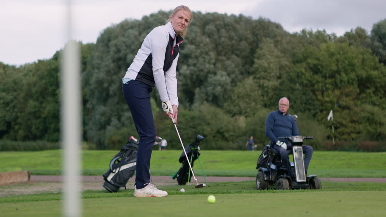 Golfers on a golf course