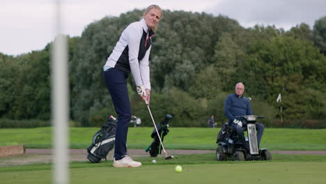 golfers on a golf course