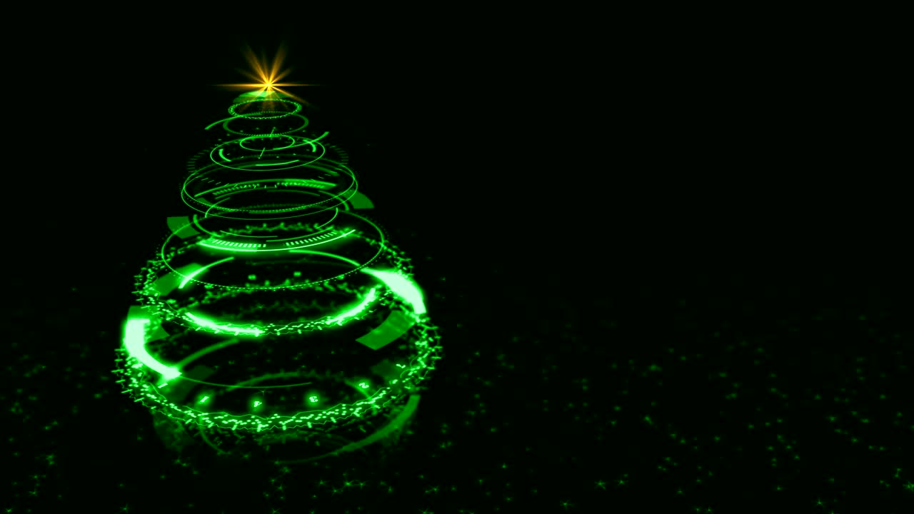 hi-tech зеленый рождественский елка фон.