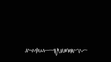 white analog audio waveform of a person talking