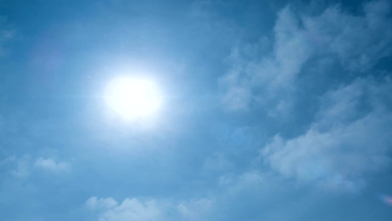 다양한 수준의 구름의 동시 이동, 시간 지연, 비디오 루프