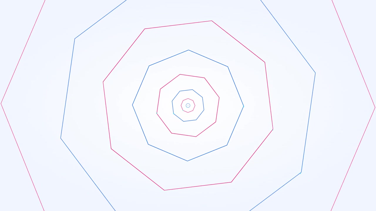 Abstract Geometric Animation of Pulsing Octagonal Lines