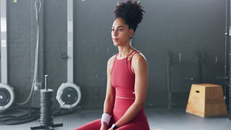 Exercise,-motivation-and-portrait-of-black-woman