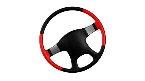 steering wheel on white background. isolated 3d render