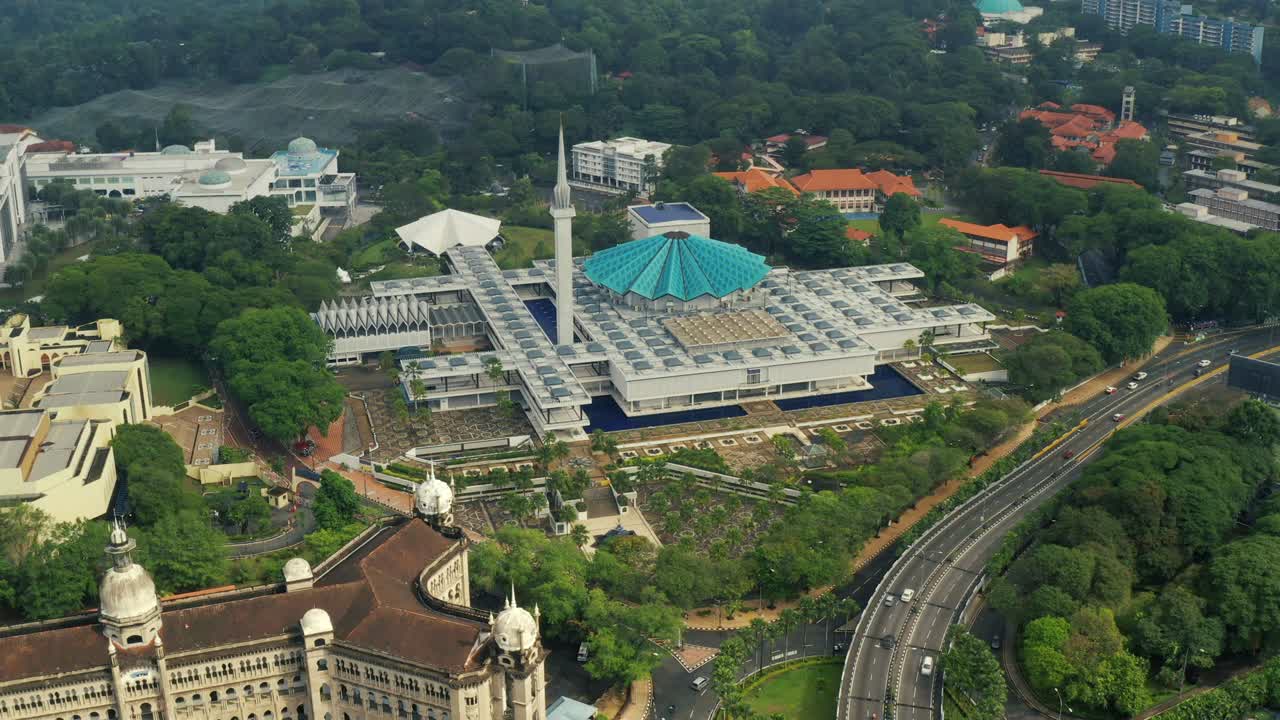 Vista aerea della Moschea Nazionale della Malesia.