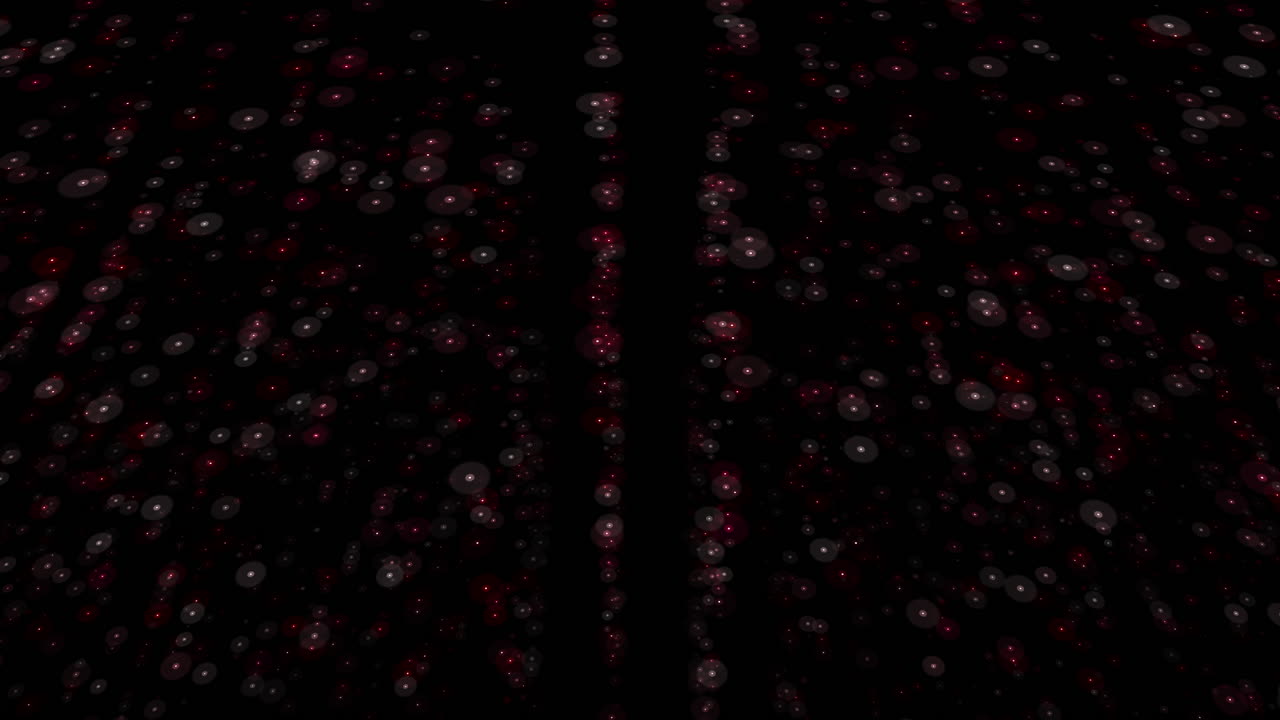 Fly colorful dots and glitters in dark galaxy