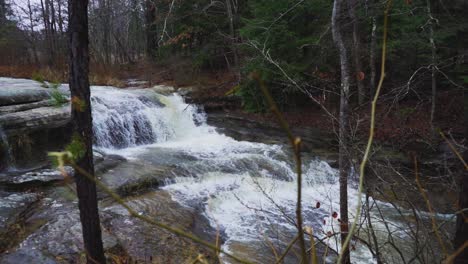 waterfall view in hocking hills in logan, ohio