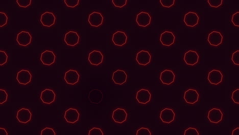 Striking red hexagons on a black background visually intricate and eye-catching pattern