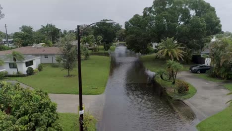 4k drone video of flooding caused by storm surge of hurricane idalia in st