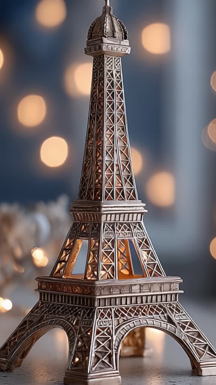 Un modello splendidamente dettagliato di un monumento storico con una luce di sfondo soffusa e brillante che crea un'atmosfera incantevole.