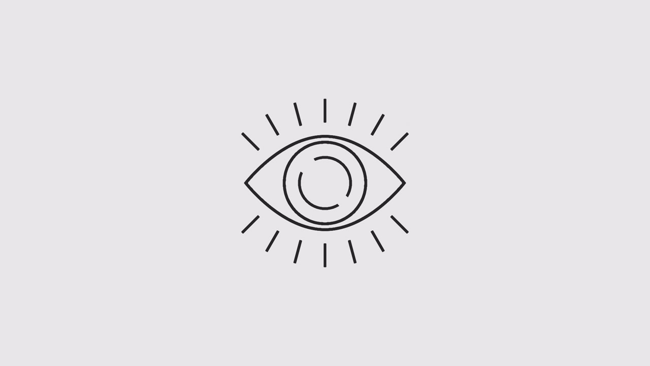 Minimalist Line Art Eye Icon Animation