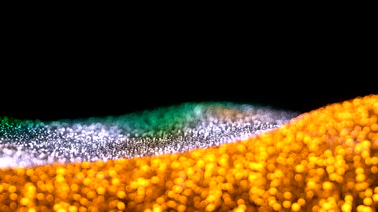 금색, 은색, 녹색, 반이는 움직이는 반이는 배경, 추상적인, 원활한 vj 루프 입자, 알파 매트