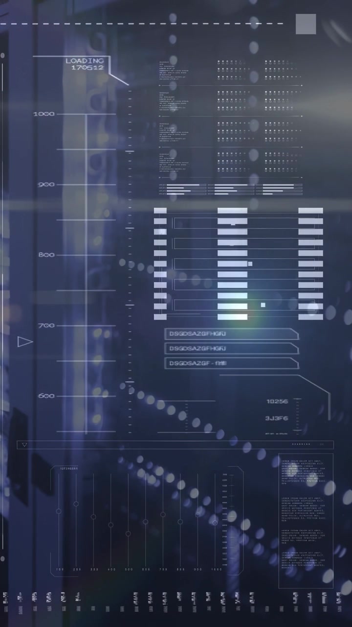 Vertikal video: Statusetikett med startende spiralmarkører over HUD mens stolper pulserer for å vise IT-status.