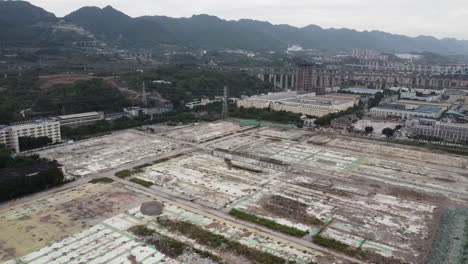 an industrial area was demolished, leaving a large empty space