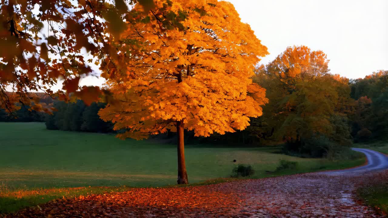 Autumn Colors on a Country Road
