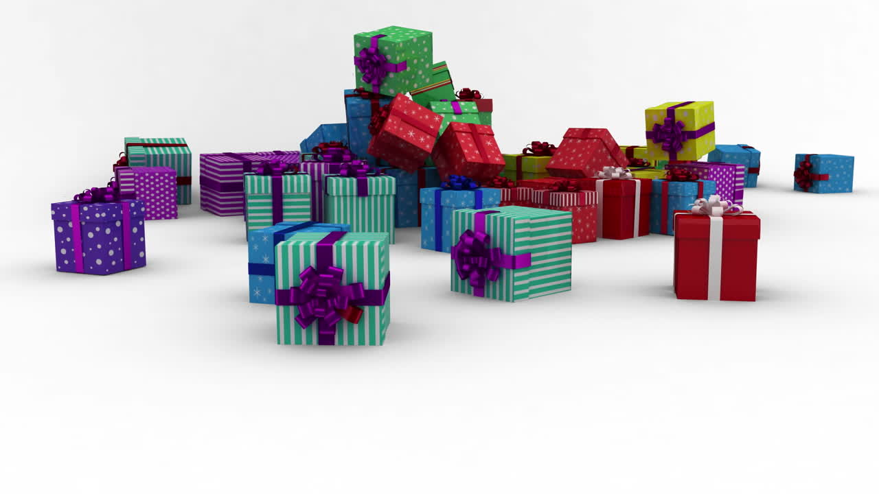 바탕 에 떨어지는 크리스마스 선물