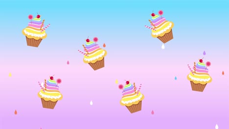 rainbow cupcakes background