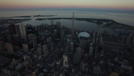 aerial of downtown toronto skyline