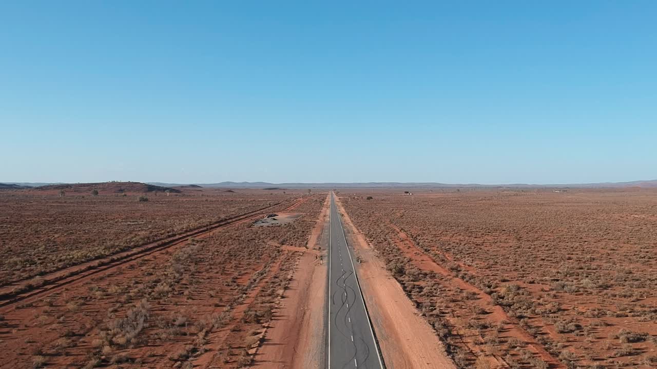 Australian outback road to nowhere