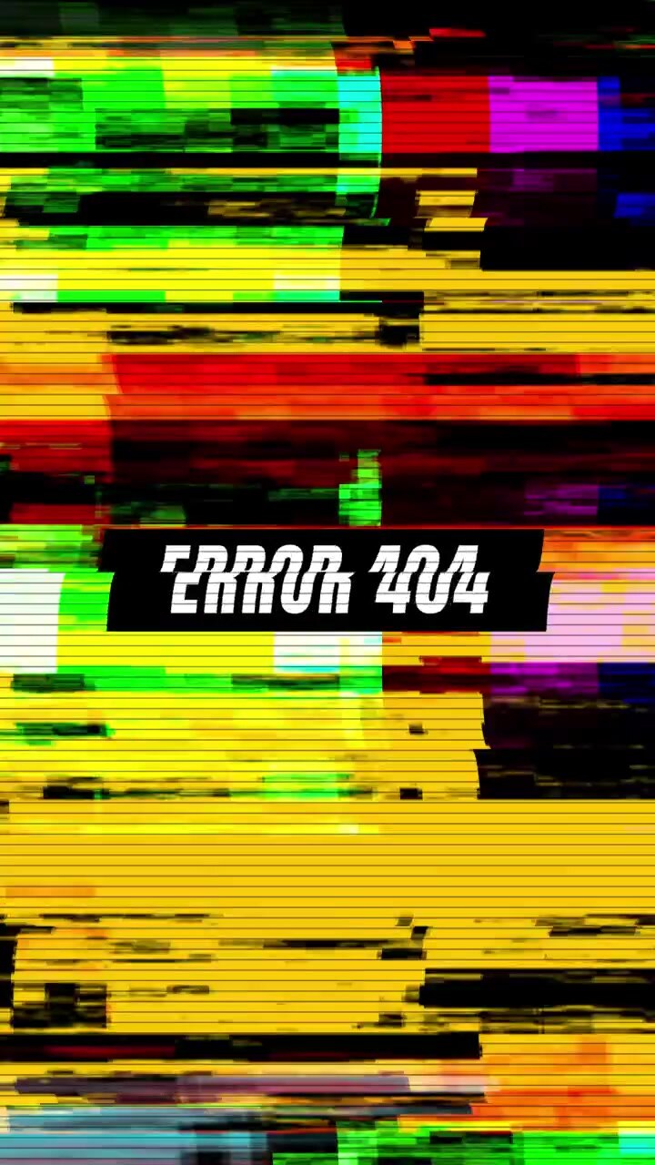 Digital Glitch Effect with Error 404 Text Overlay