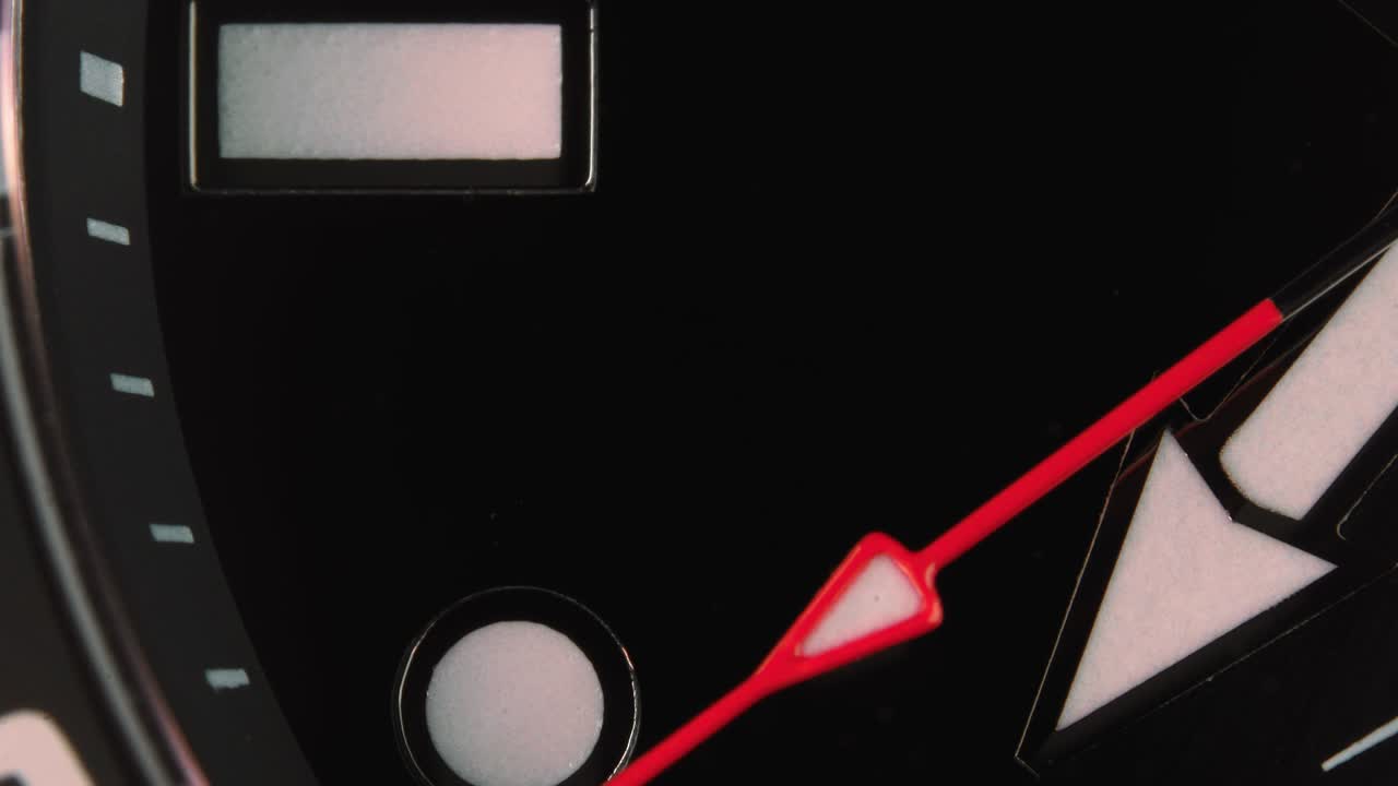 시계의 매크로, 세컨드 드 패싱, 시계 표지 랙 포커스, 크로노그래프 또는 타이머 클로즈업, 시간 개념, 4k