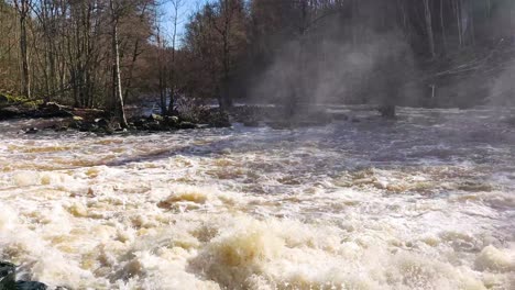 Wild-river-of-Örekil-in-Munkedal,-Sweden