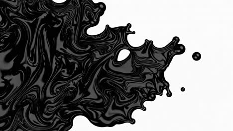 black liquid splatter