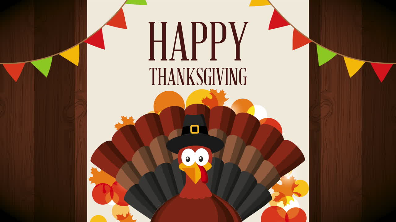 칠면조와 함께 행복한 추수감사절 축하