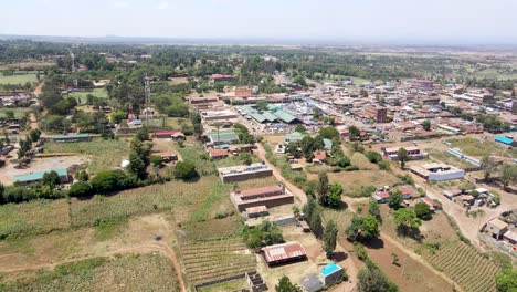 Aerial-view,-densely-populated-poor-neighborhood-of-Nairobi,-Kenya