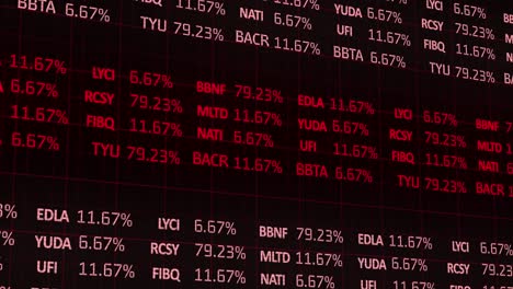 stock market data processing against black background