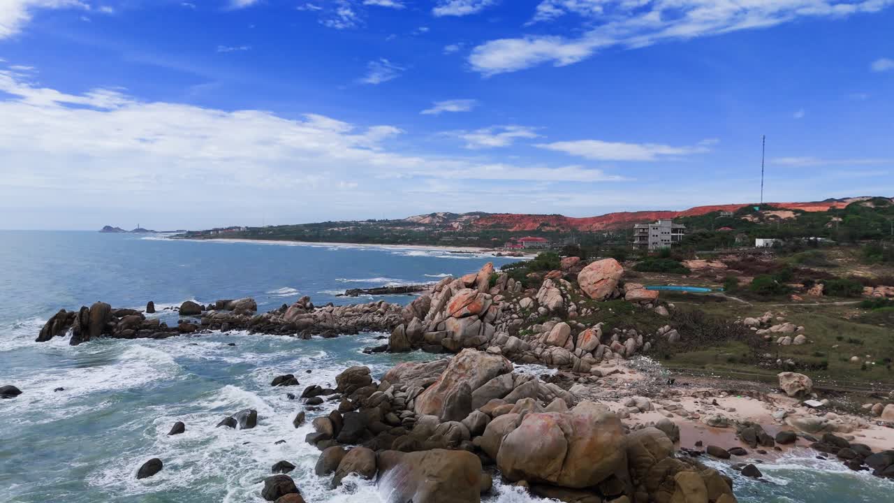 아름다운 해안선의 공중 풍경.