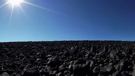 volcanic landscape under a clear sky