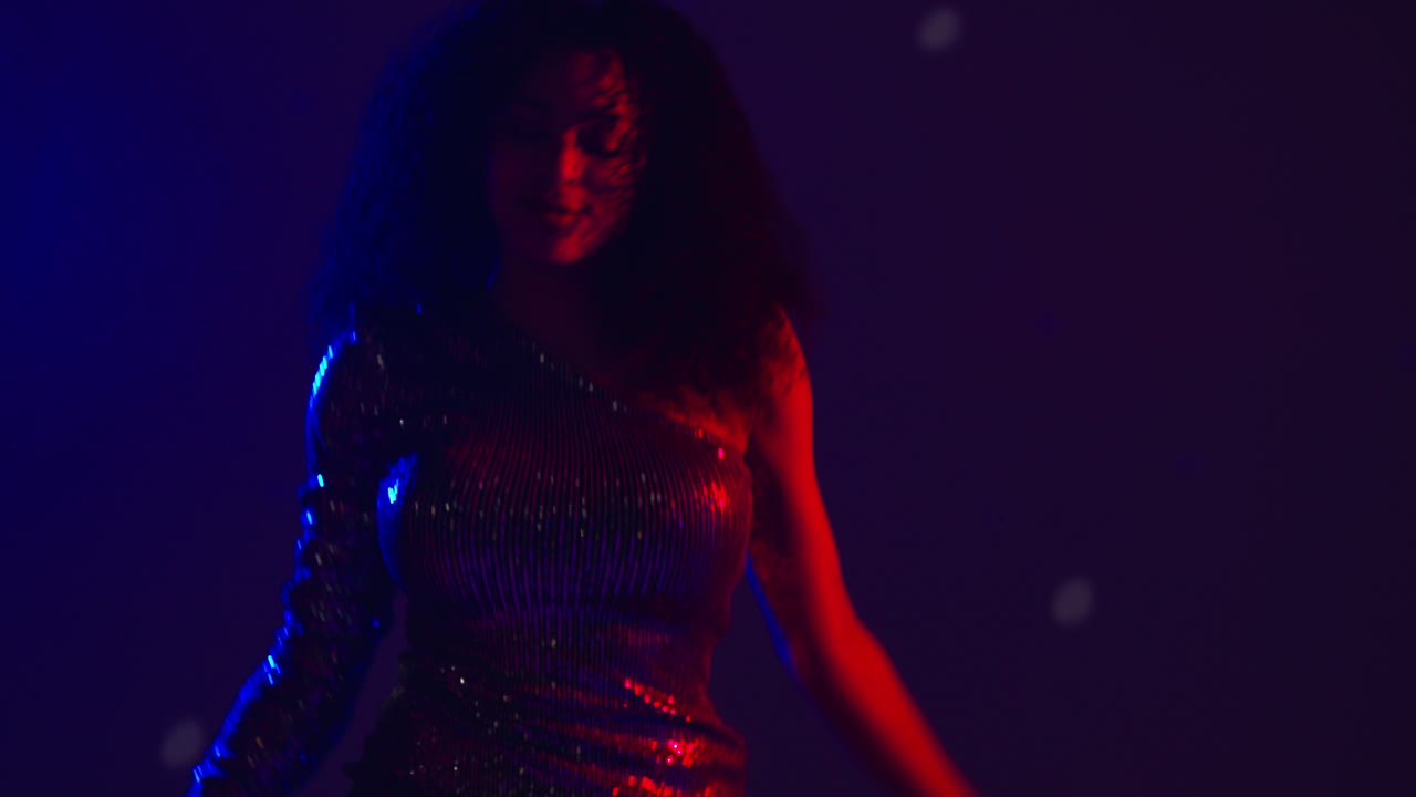 Close Up Of Woman In Nightclub Bar Or Disco Dancing And Having Fun 1