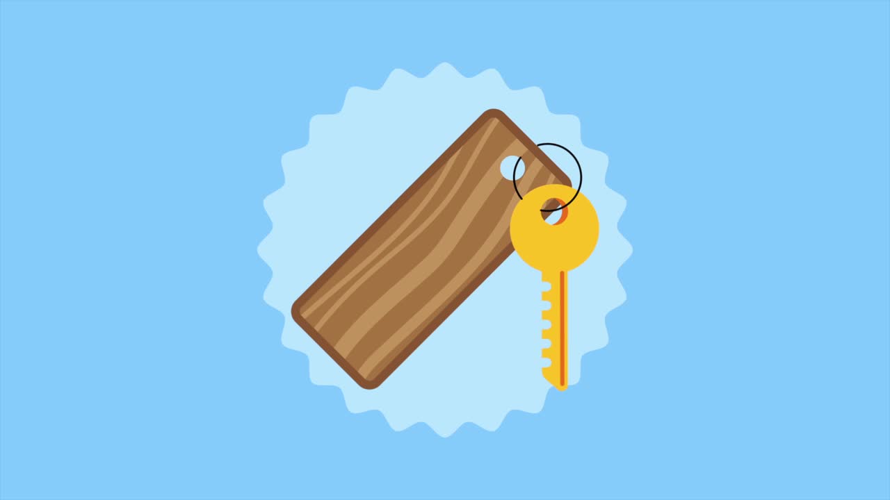 etiqueta de la llave del hotel