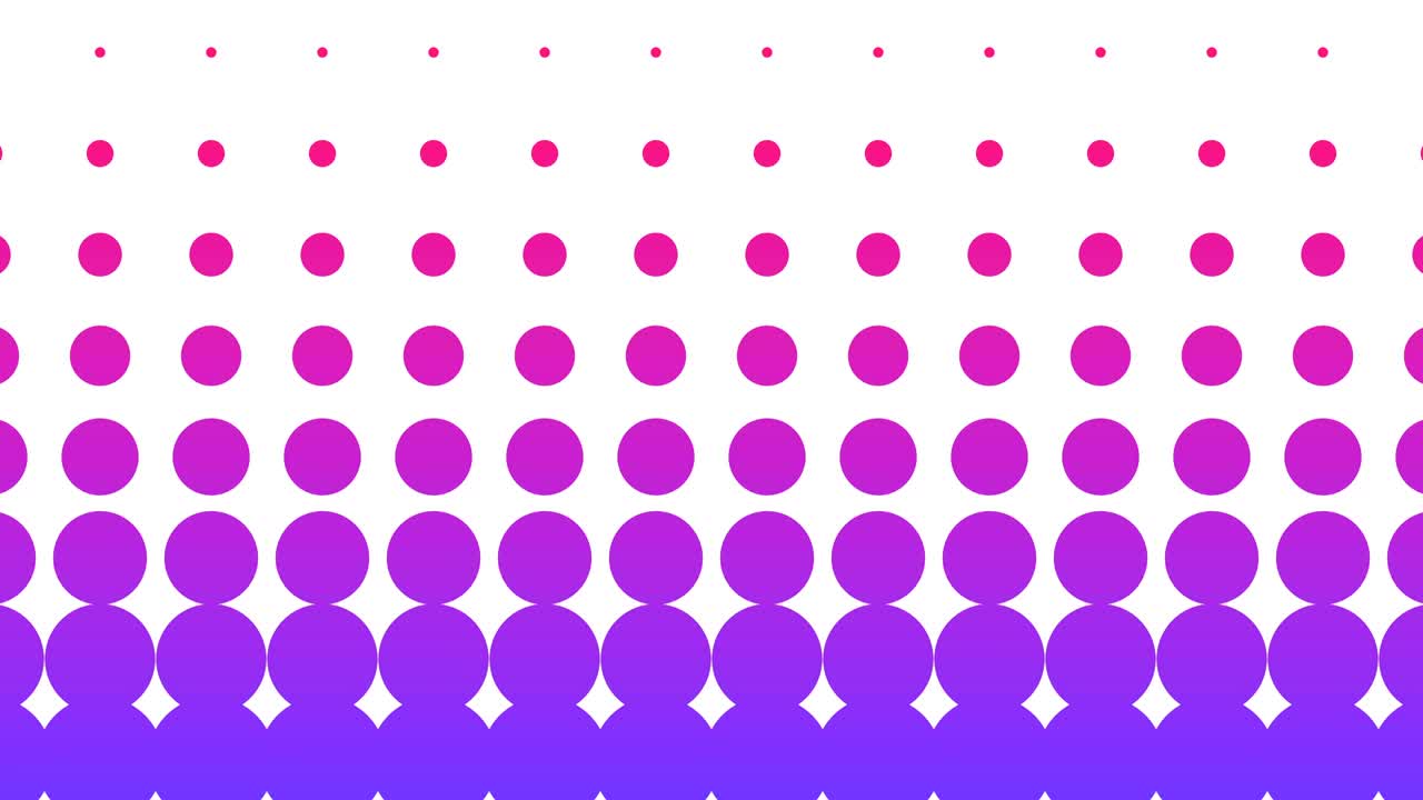 animación con patrón de puntos polca. círculo geométrico moderno. animación en bucle.